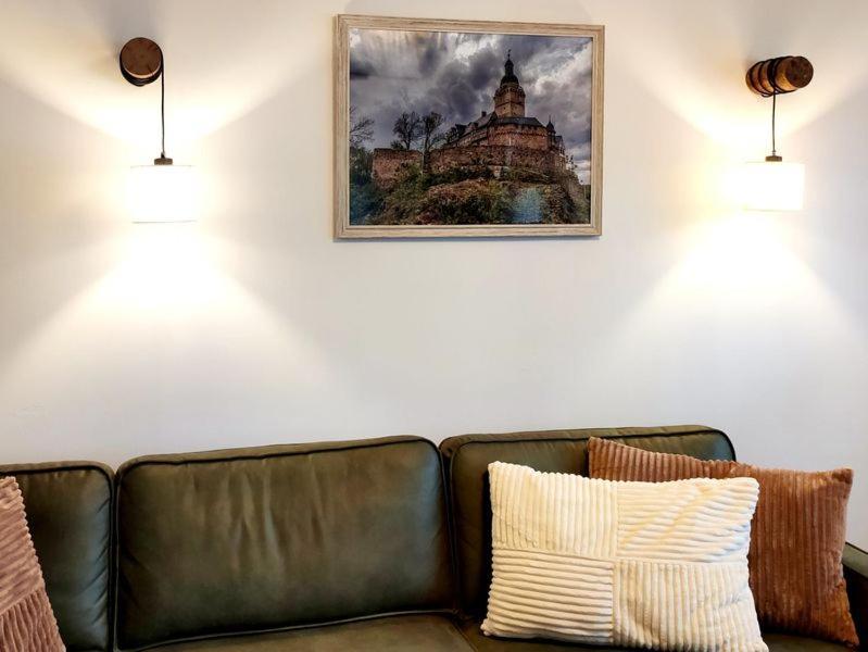 Güntersberge Ferienhaus Blaue Blume Mit 11 Kw Ladestation, Kamin, Terrasse, Eingezaeuntem Garten, Sauna, Wlan, Netflix, 2 Hunde Willkommen! מראה חיצוני תמונה